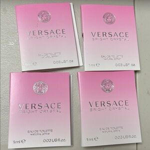 NEW 4 Samples VERSACE Bright Crystal Woman EAU de Toilette